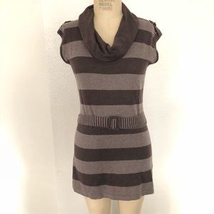 Esprit stripe belted sweater dress